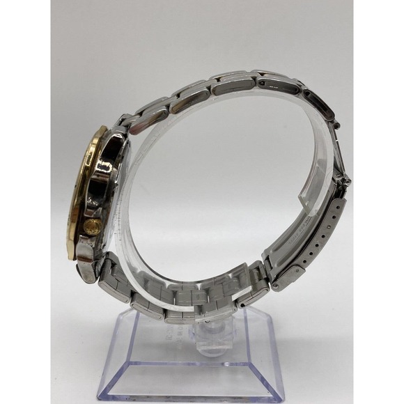 Vintage Guess Waterpro 97’ Moonphase Date Day Dial St.Steel Men’s Watch New Batt - Picture 5 of 12